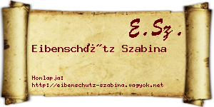 Eibenschütz Szabina névjegykártya