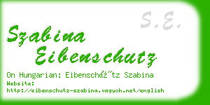 szabina eibenschutz business card